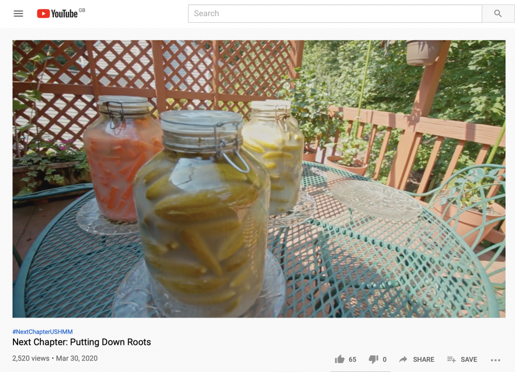 Pickled vegetables in 3 large jars on the garden table 